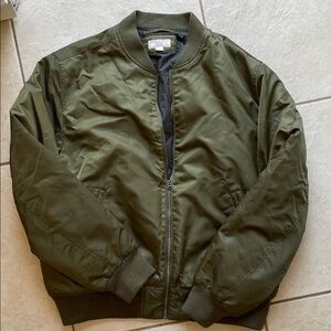 Classic Olive Bomber Jacket